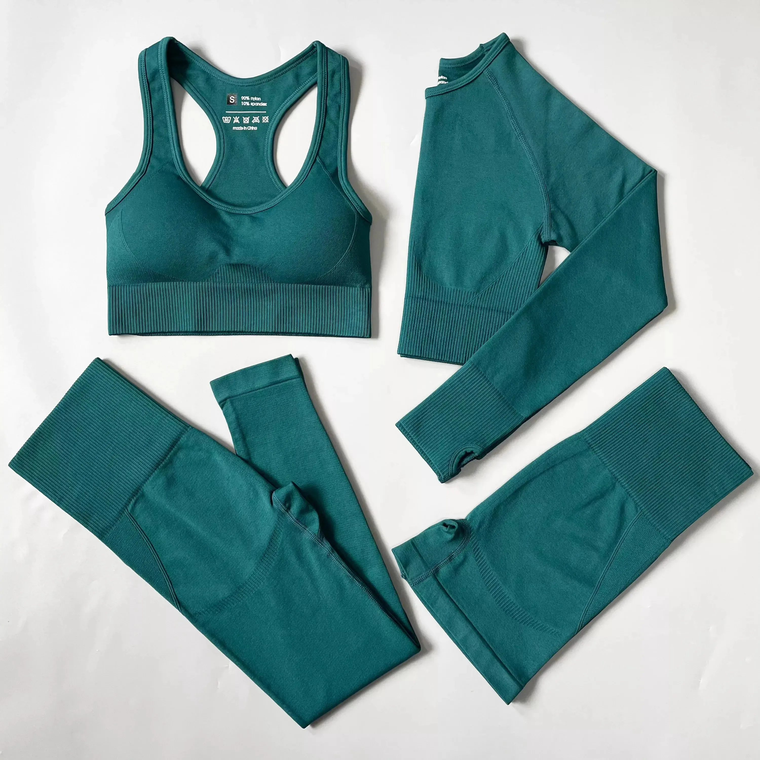 4pcs Seamless Gym Sportswear Set