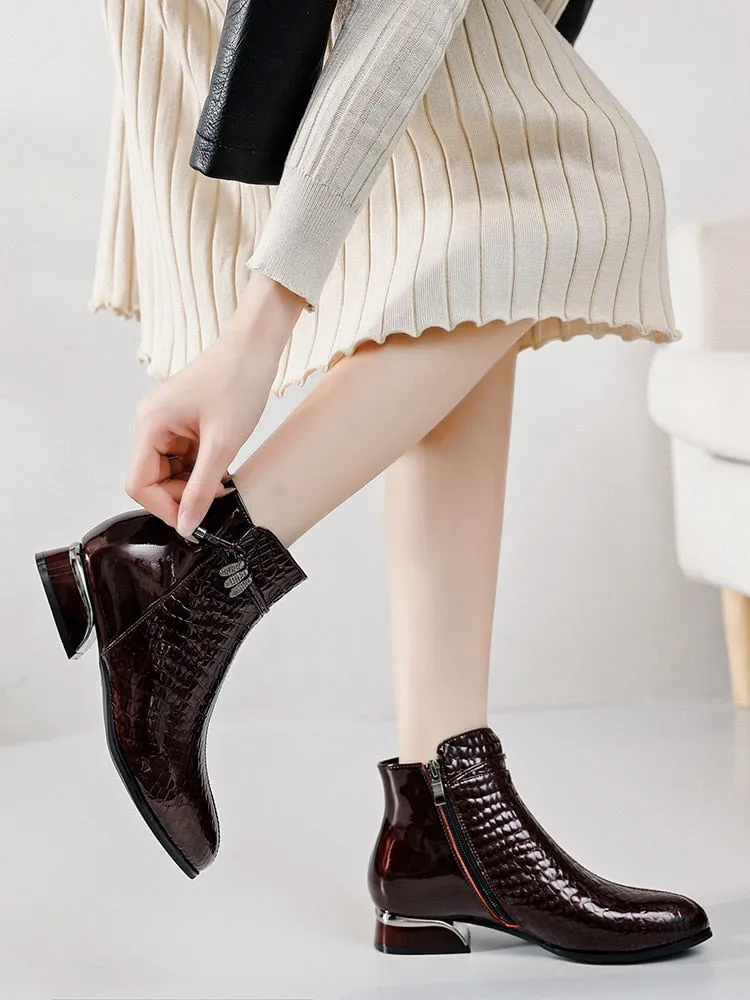 Ankle Boots Genuine Leather