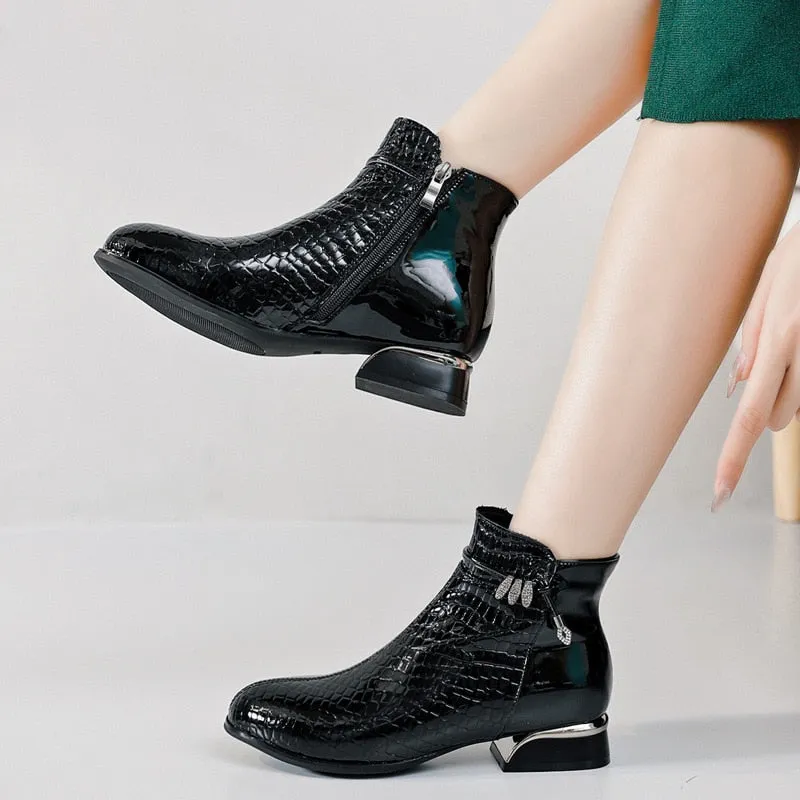 Ankle Boots Genuine Leather