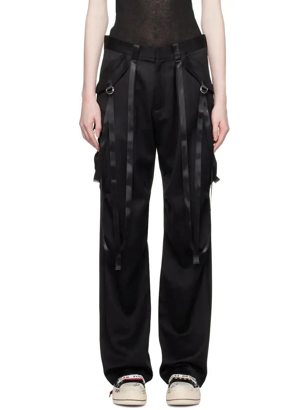 Black Articulated Tuxedo Trousers