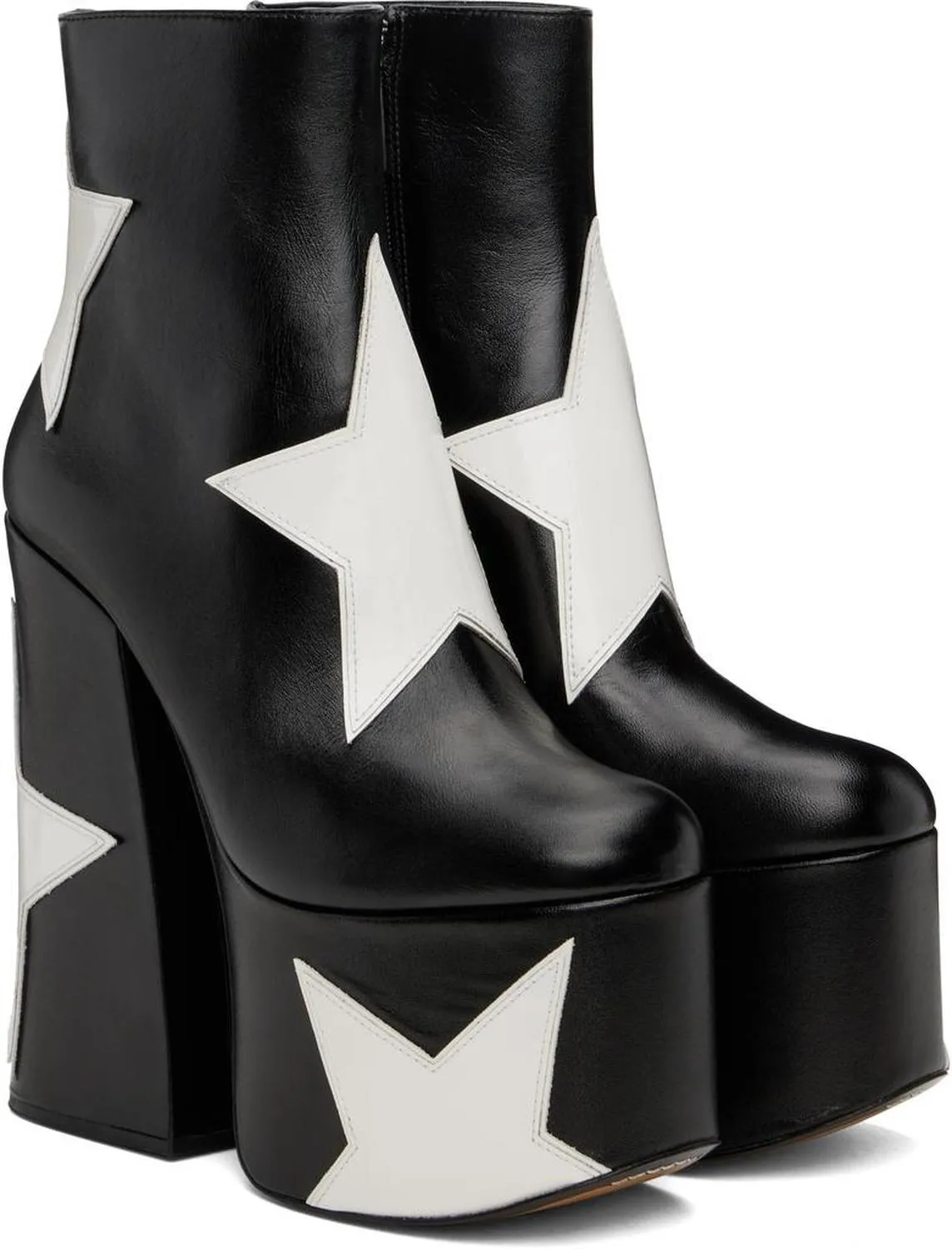 Black 'The Star Patchwork Kiki Platform' Boots