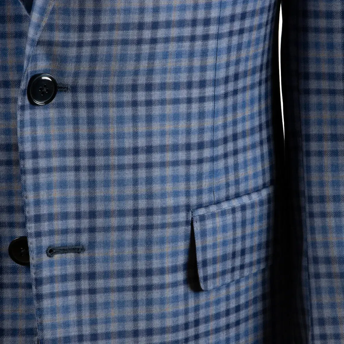 Blue Check Super 130's Pure Wool Jacket