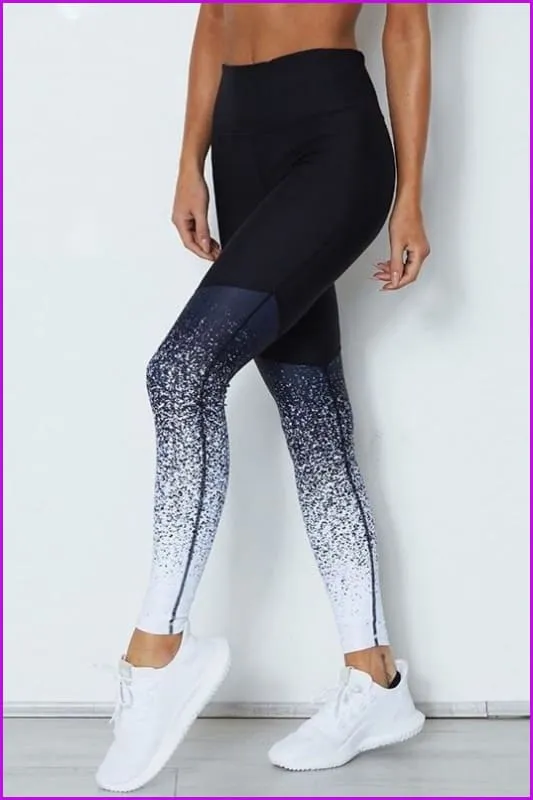 Chinese Style Printed Compression Tights Yoga Pants DE107