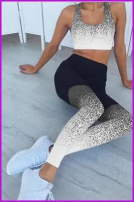 Chinese Style Printed Compression Tights Yoga Pants DE107