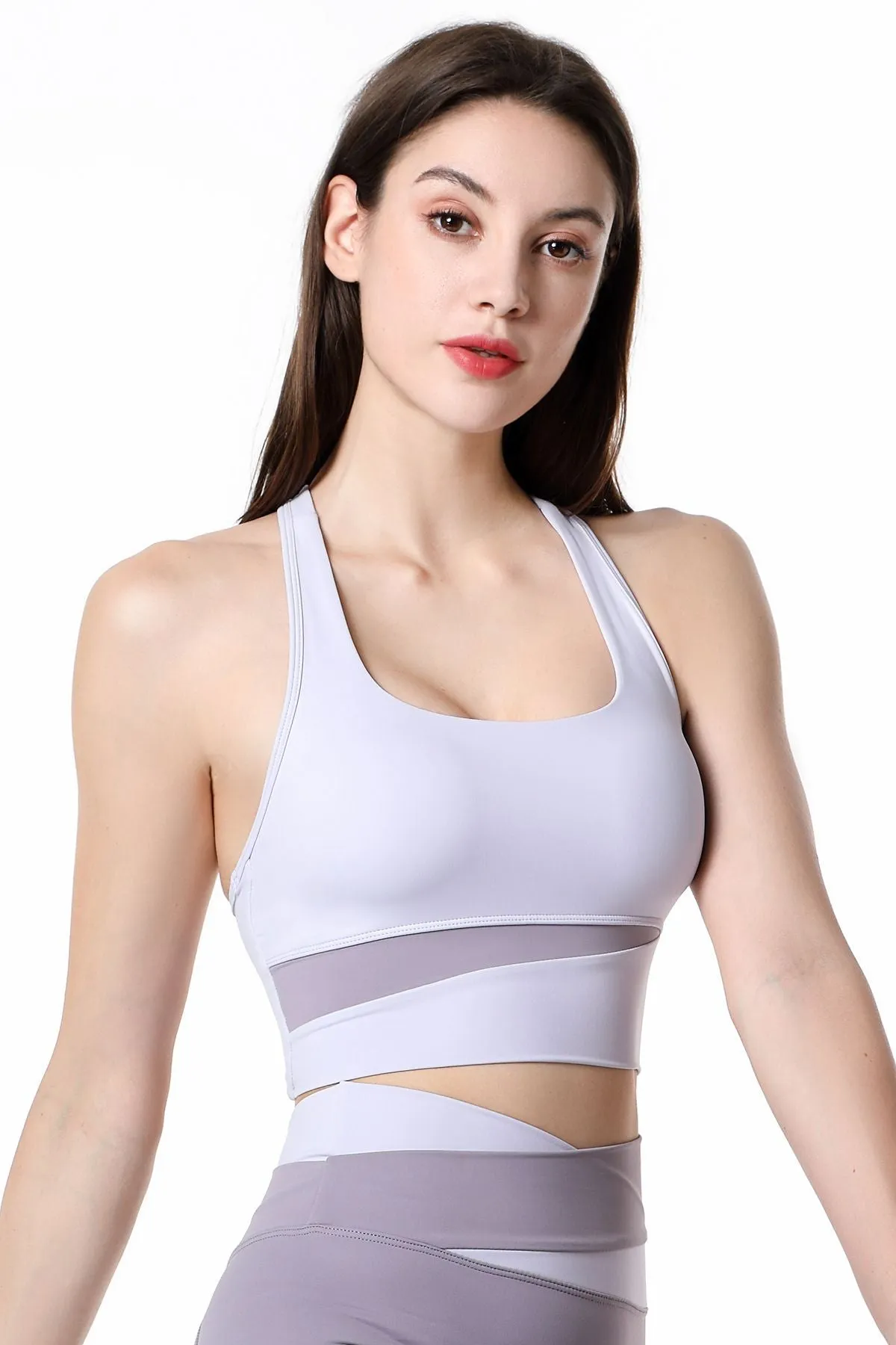 Colorblock Racerback Bra Light Support