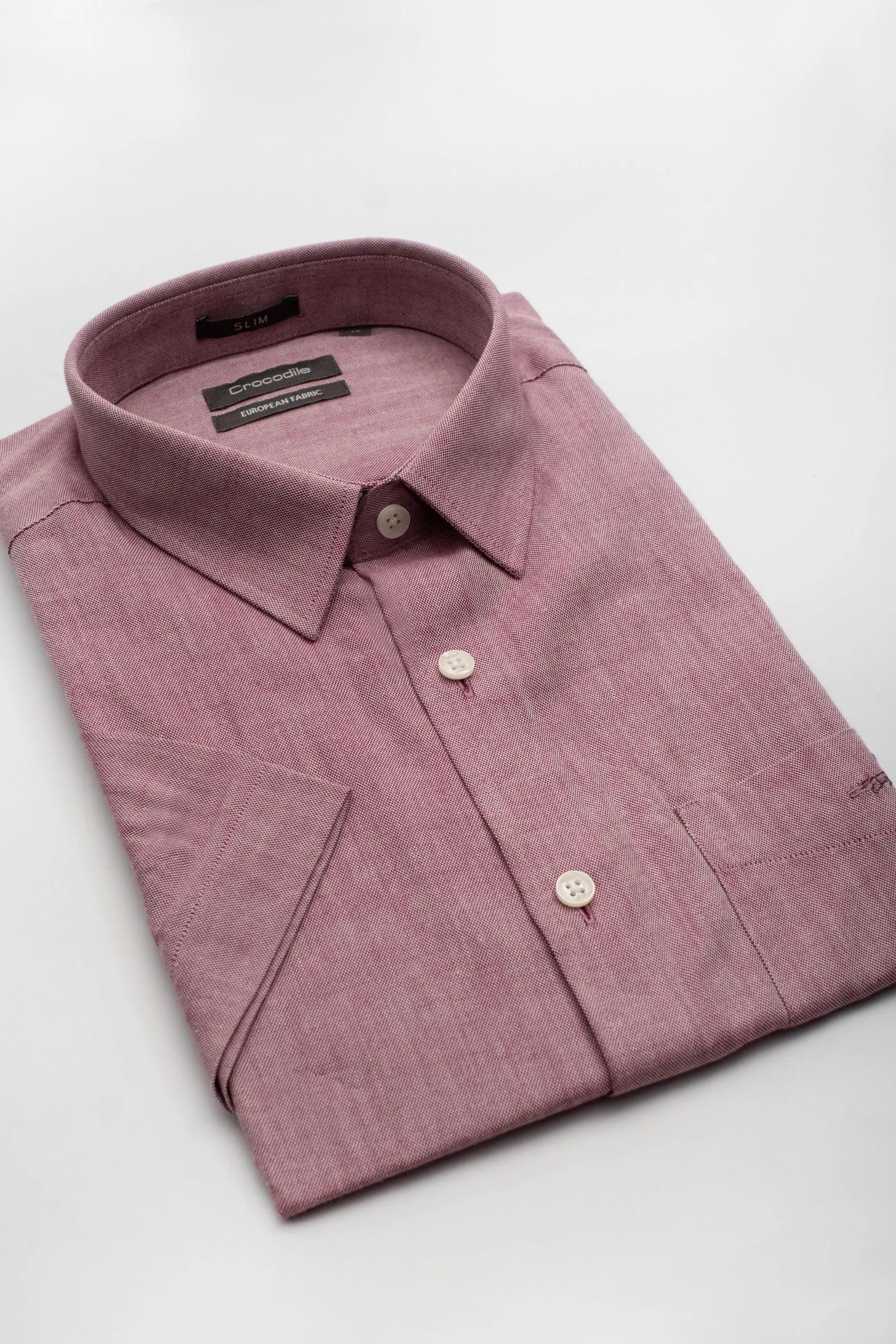 Crocodile Slim Fit HS Shirt Plum