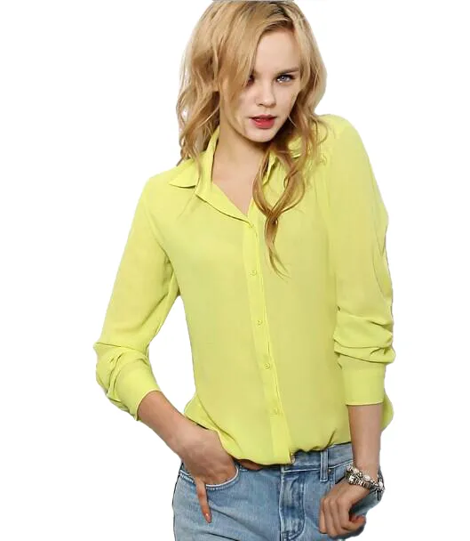 Elegant Ladies Chiffon Office Formal Shirts