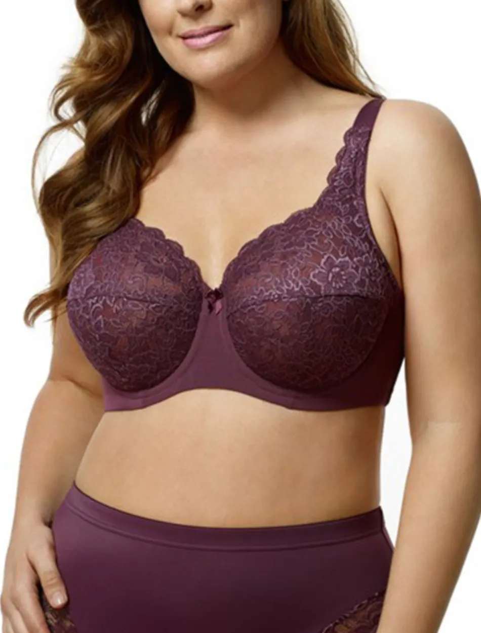 Elila Full Lace Underwire, Plum | Plum Elila Lace Bra 2311