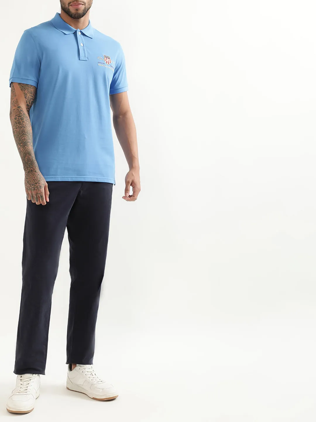 Gant Blue Logo Regular Fit Polo T-Shirt