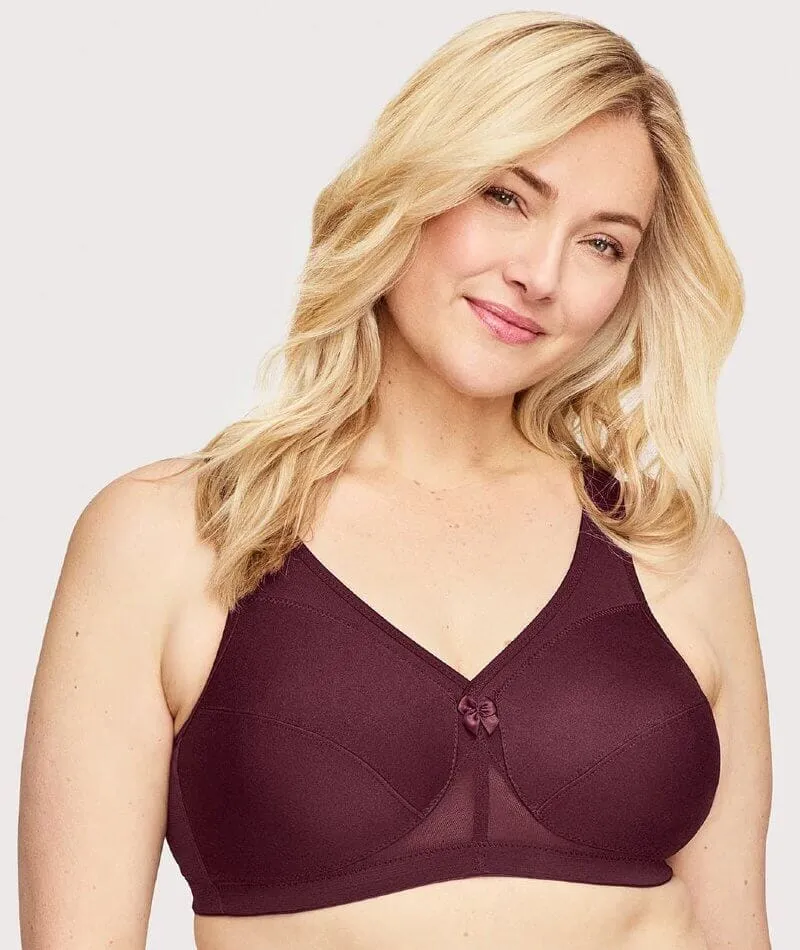 Glamorise Magiclift Active Support Wire-Free Bra - Wine