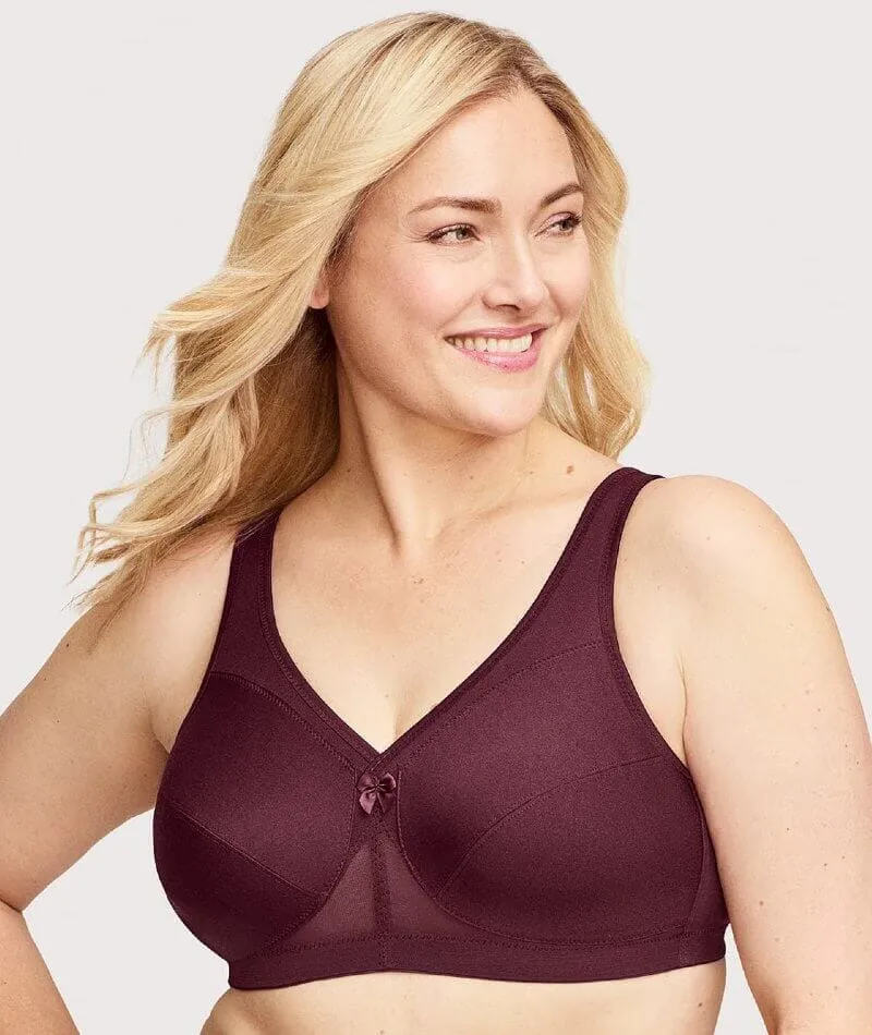 Glamorise Magiclift Active Support Wire-Free Bra - Wine