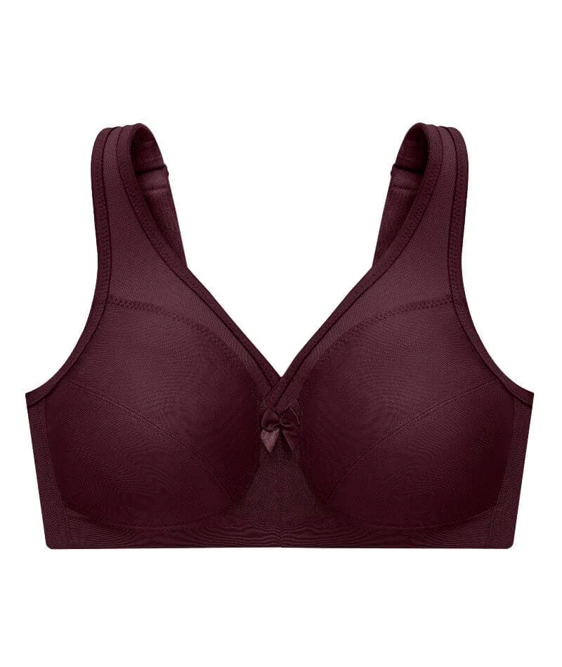 Glamorise Magiclift Active Support Wire-Free Bra - Wine