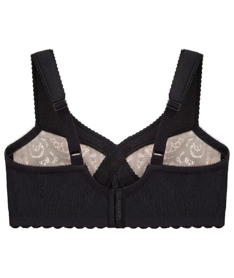 Glamorise Magiclift Cotton Support Wire-Free Bra - Black