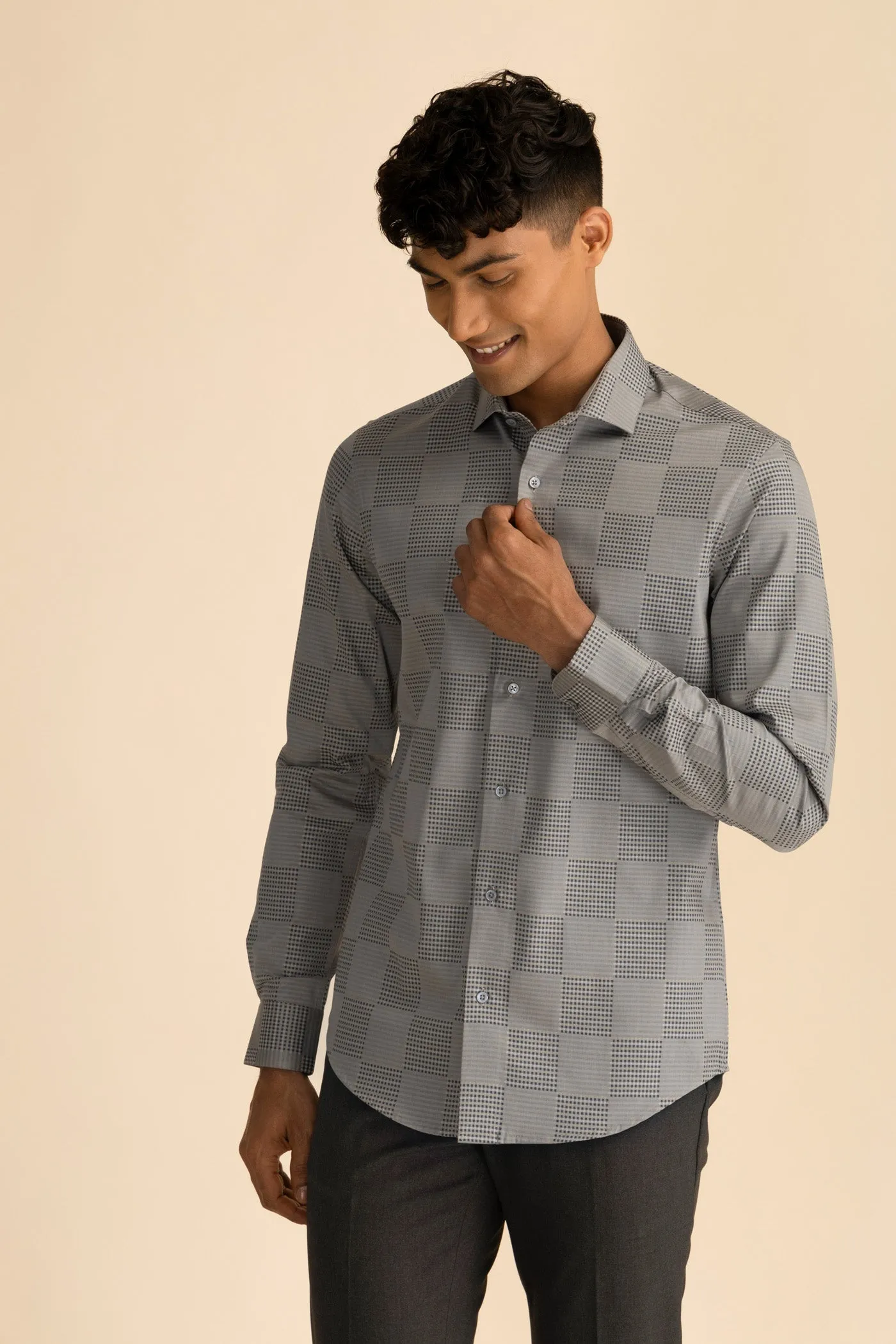 Grey Check Shirt