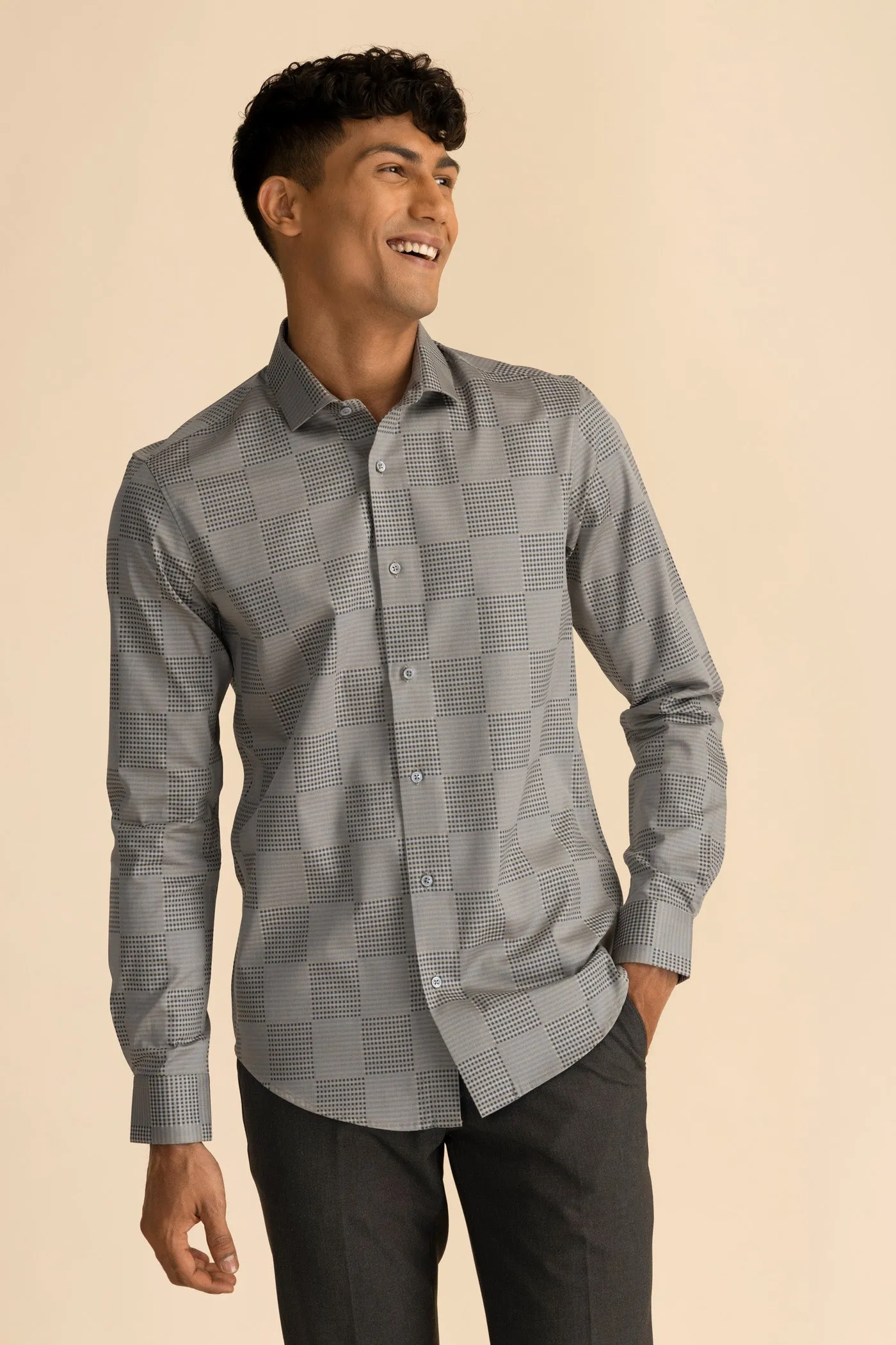 Grey Check Shirt