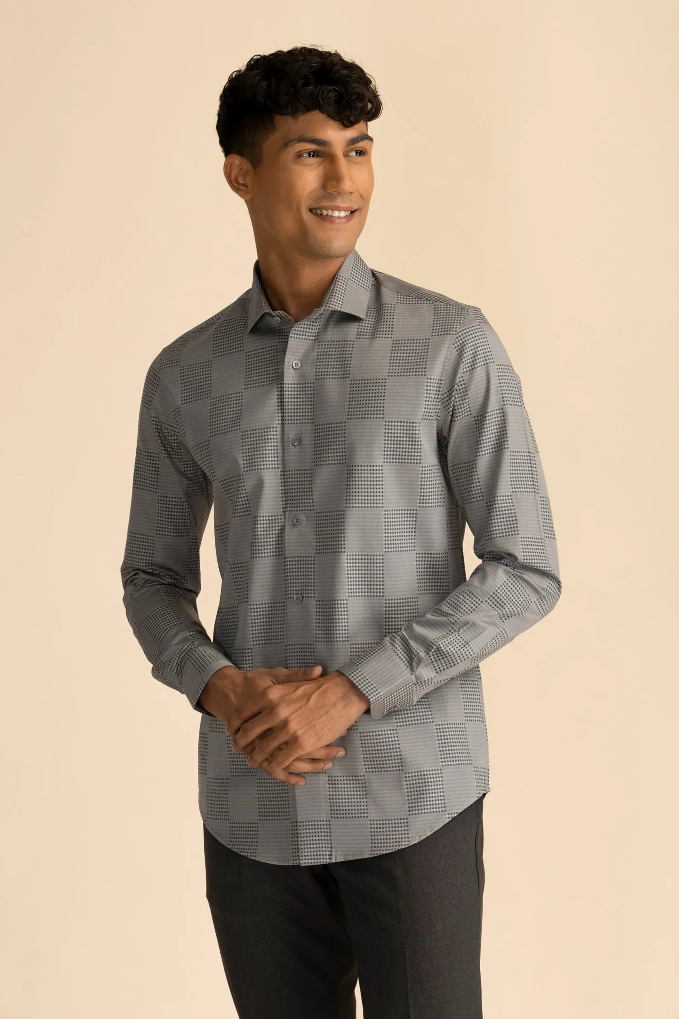 Grey Check Shirt