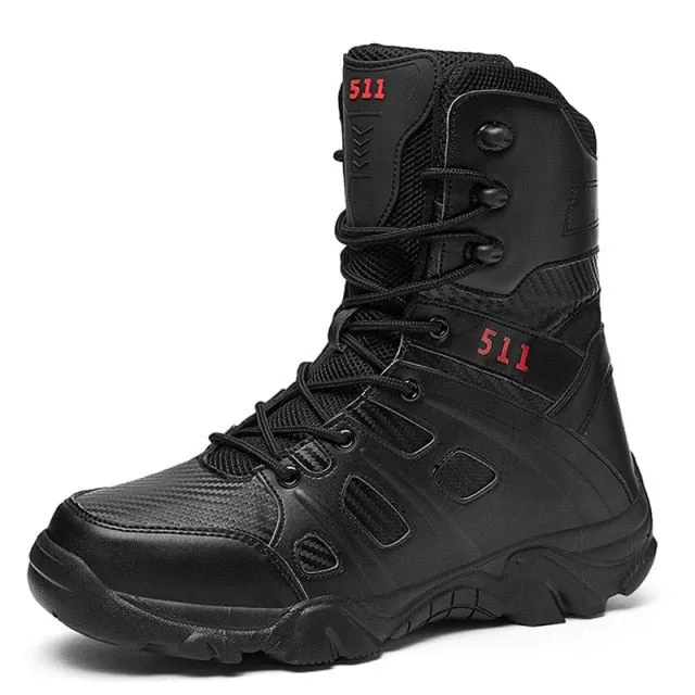 High Quality Autumn Men Boots Tactical Military Special Force Waterproof Leather Desert Work Shoes Men's Combat Army Ankle Boots