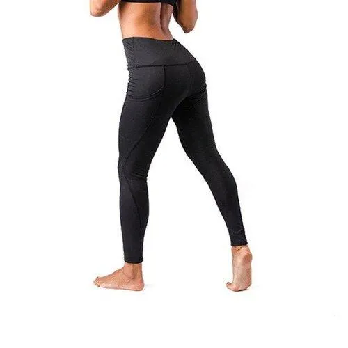 High Waist Elastic Yoga Pants With Pockets