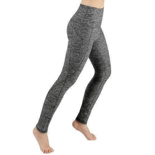 High Waist Elastic Yoga Pants With Pockets