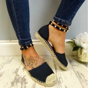 Hot Summer Women Fashion Round Flat Ankle