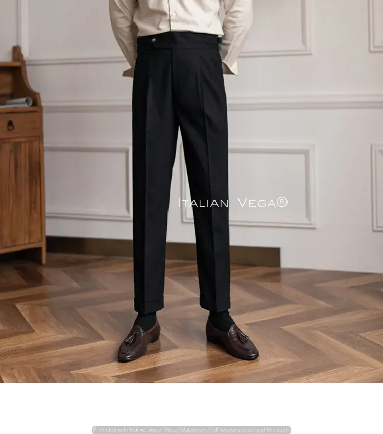 Italian Black Signature Formal Gurkha Pants by ITALIAN VEGA®