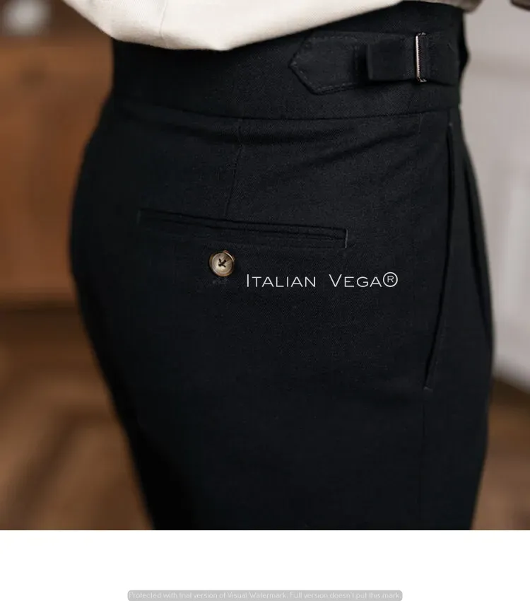 Italian Black Signature Formal Gurkha Pants by ITALIAN VEGA®