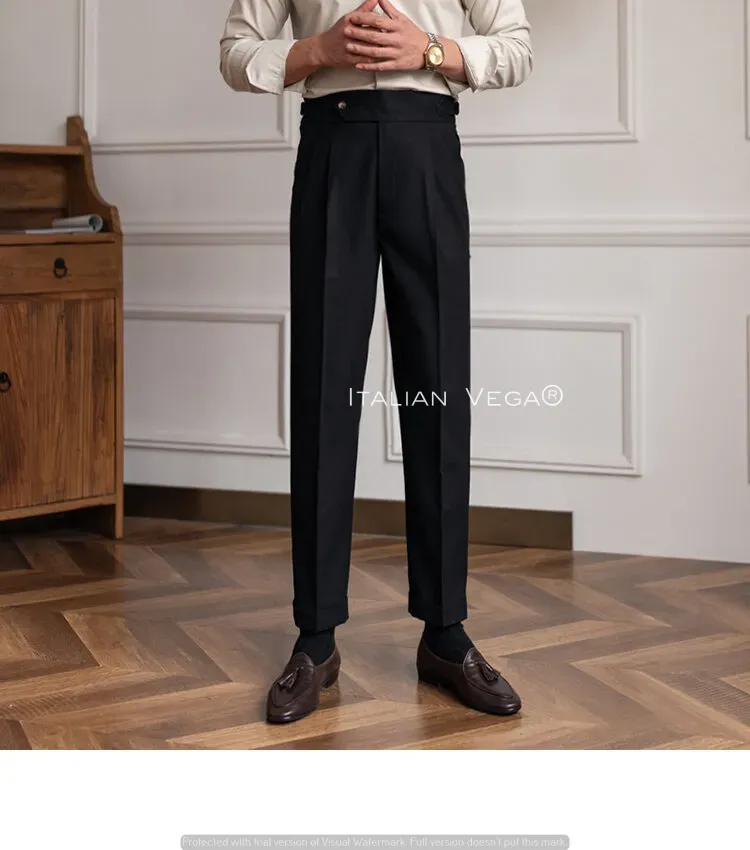 Italian Black Signature Formal Gurkha Pants by ITALIAN VEGA®