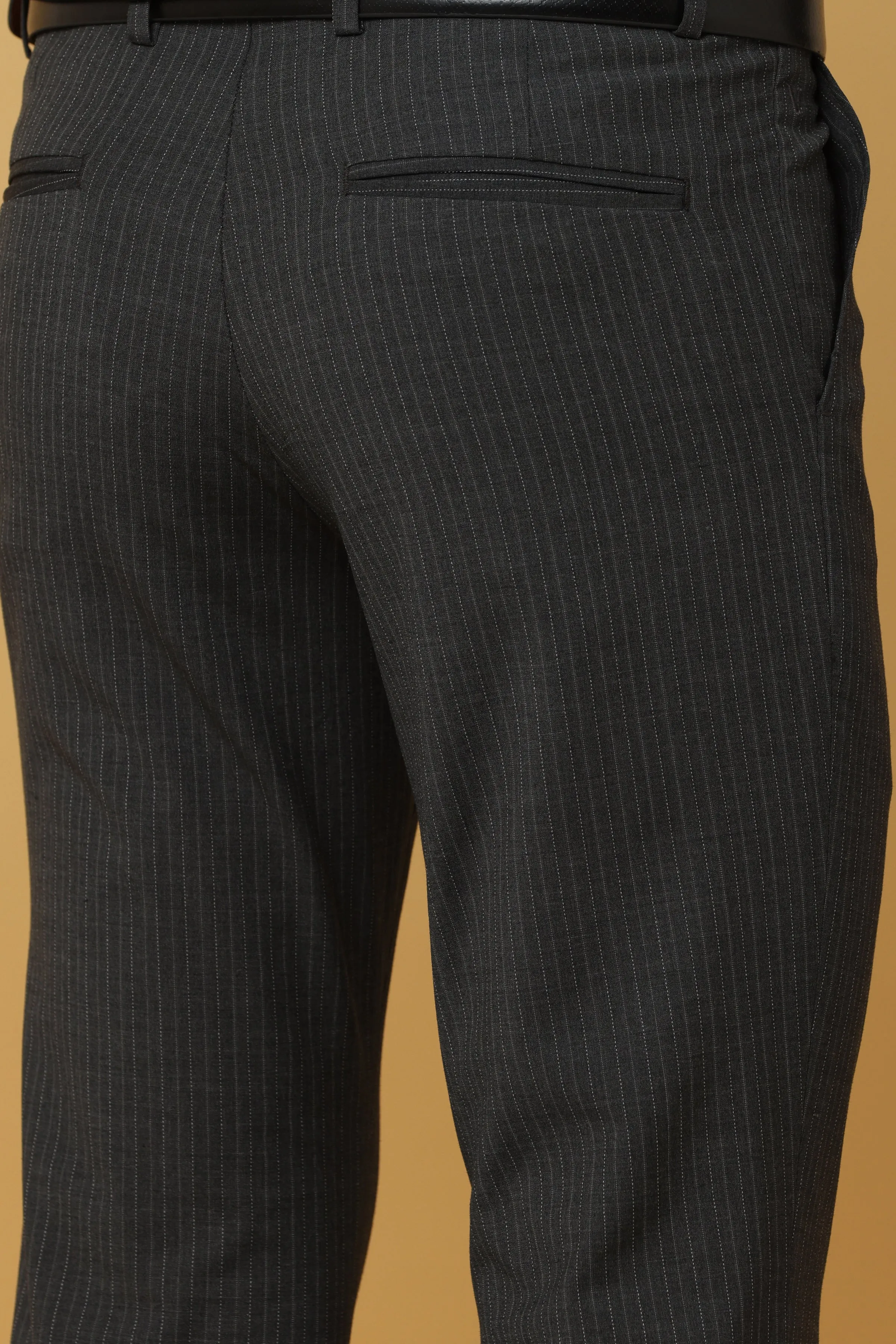 Ivyn Charcoal Pinstripe Formal Trousers