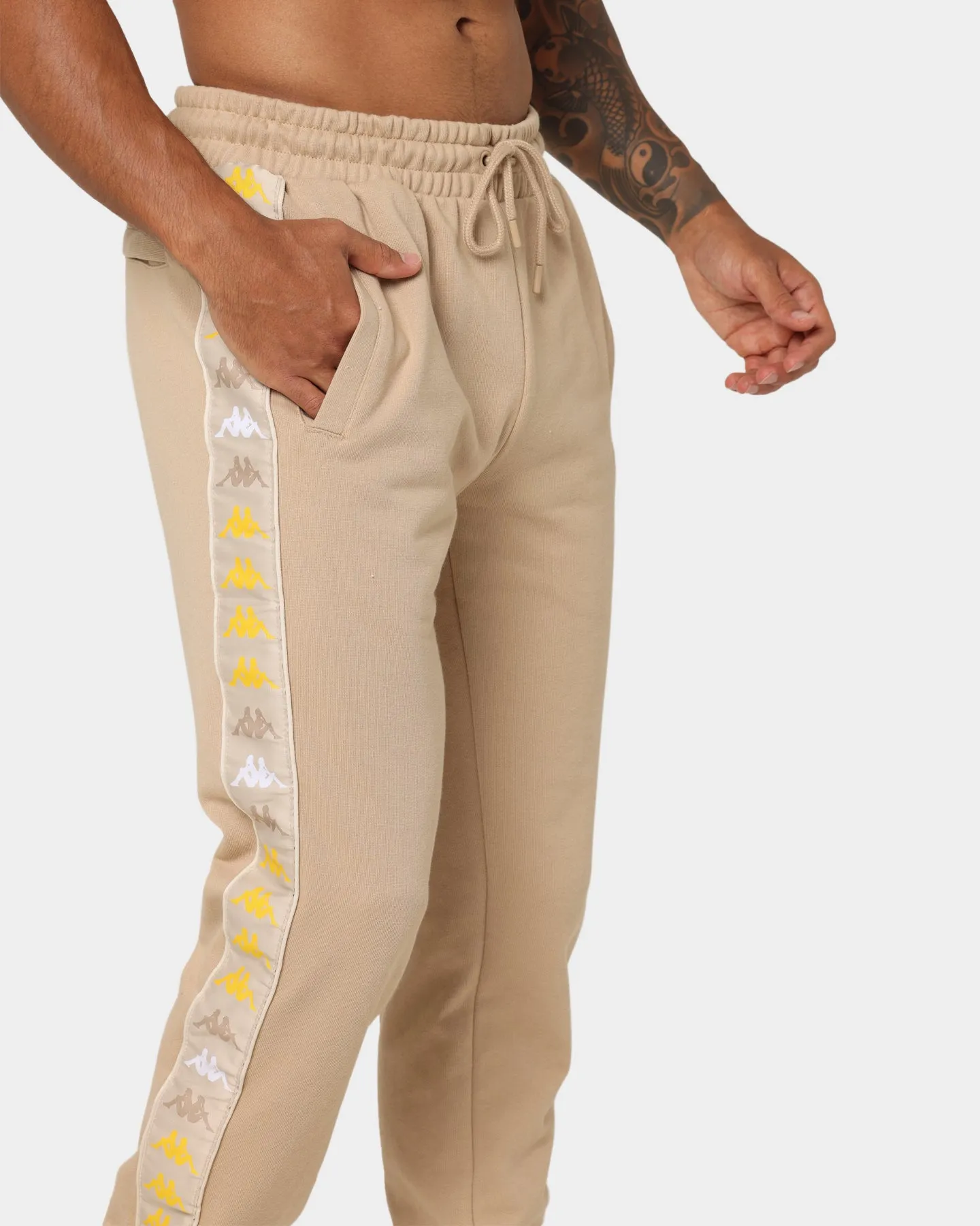 Kappa 222 Banda Alanz 3 Track Pants Beige Irish/Beige