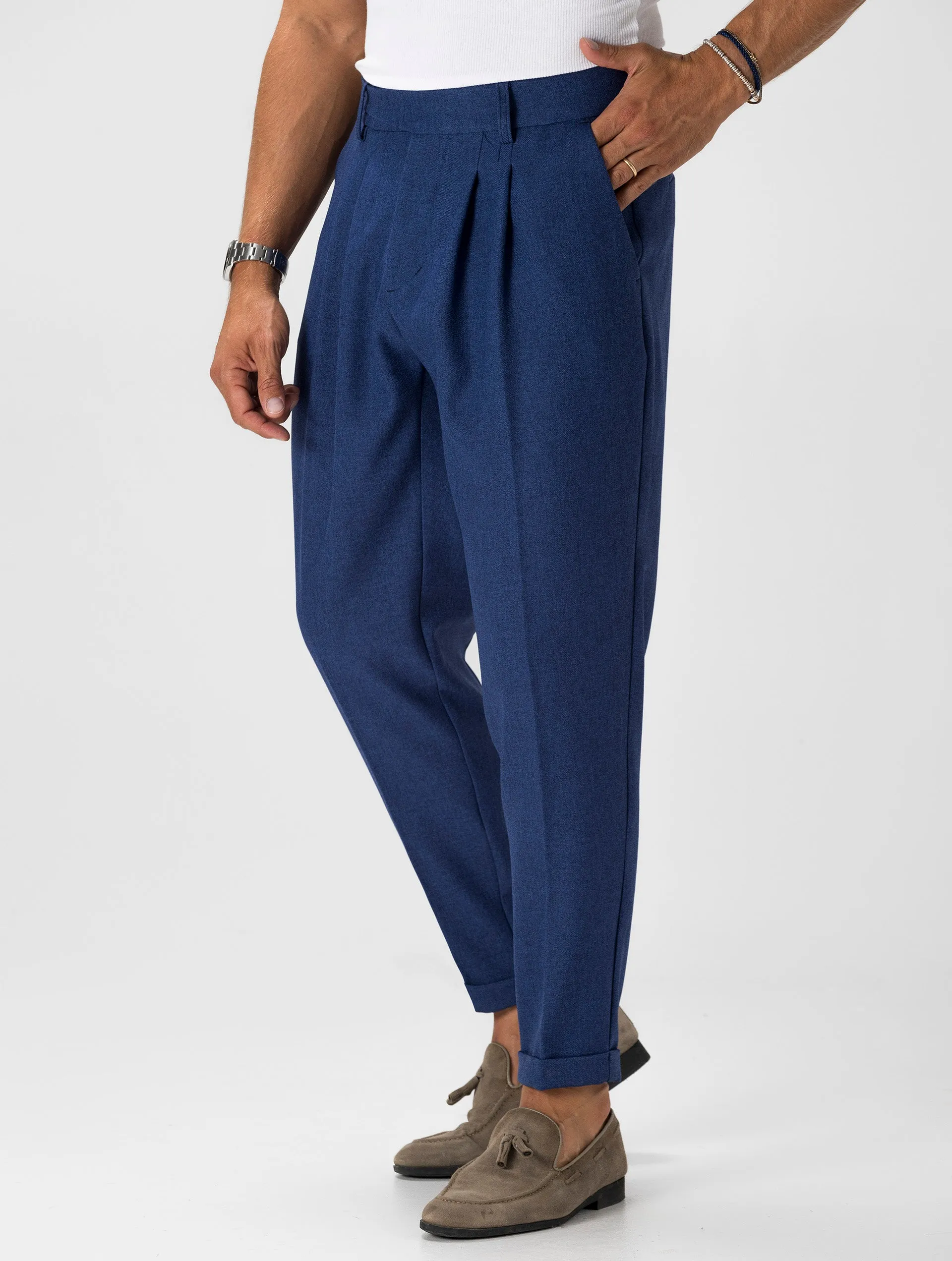 KENJI FORMAL PANTS IN BLUE