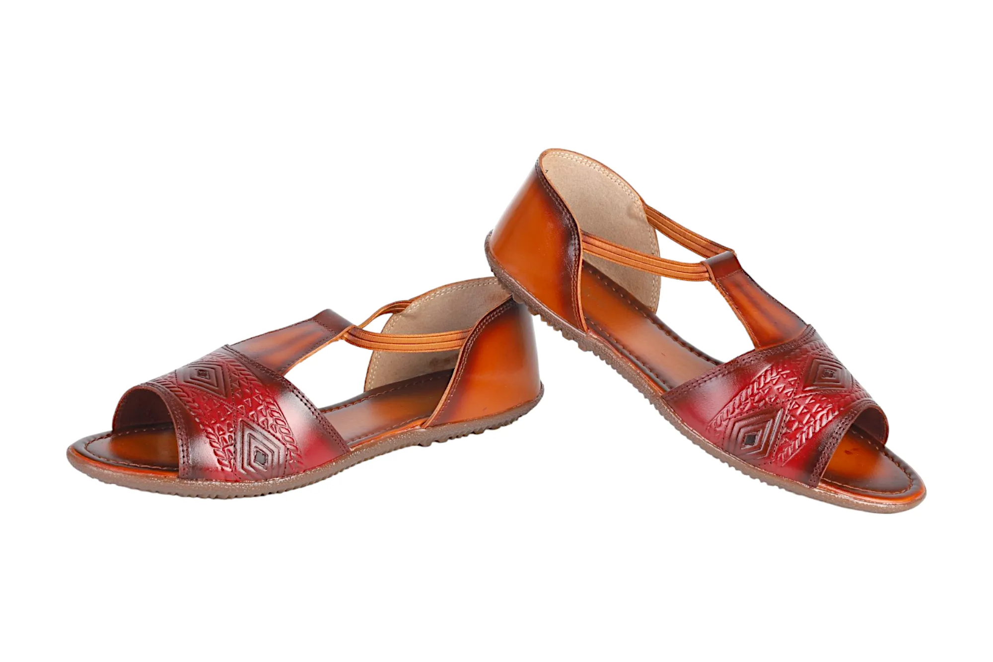 LADIES FLAT LEATHER SANDAL 996067