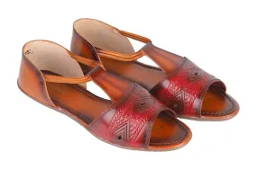 LADIES FLAT LEATHER SANDAL 996067