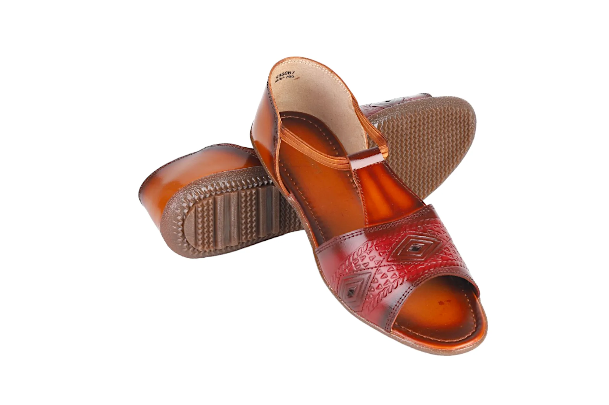 LADIES FLAT LEATHER SANDAL 996067