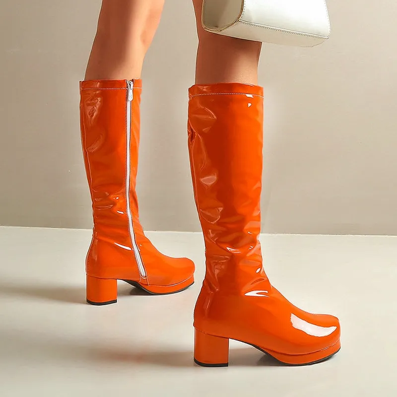 Leather Waterproof Knee High Boots 5-10.5