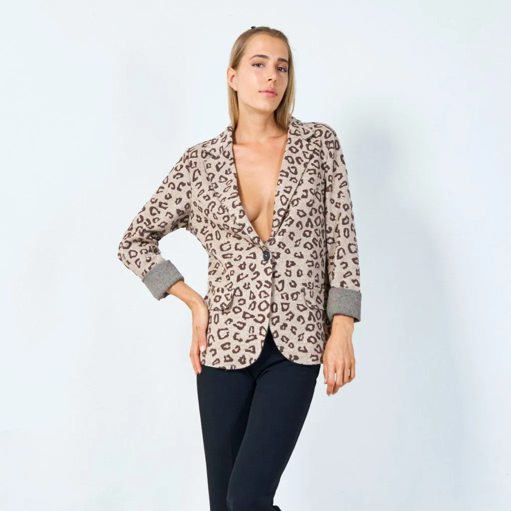 Leopard print blazer wholesale