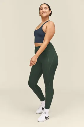 long leggings compressive - moss