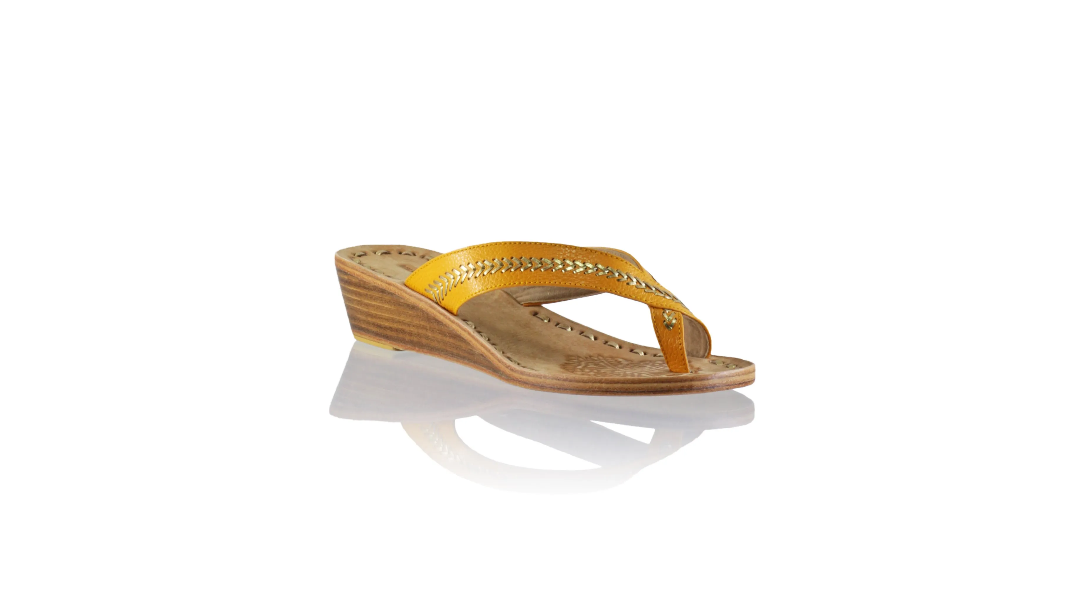 Louis 35mm wedges - Mustard & Gold