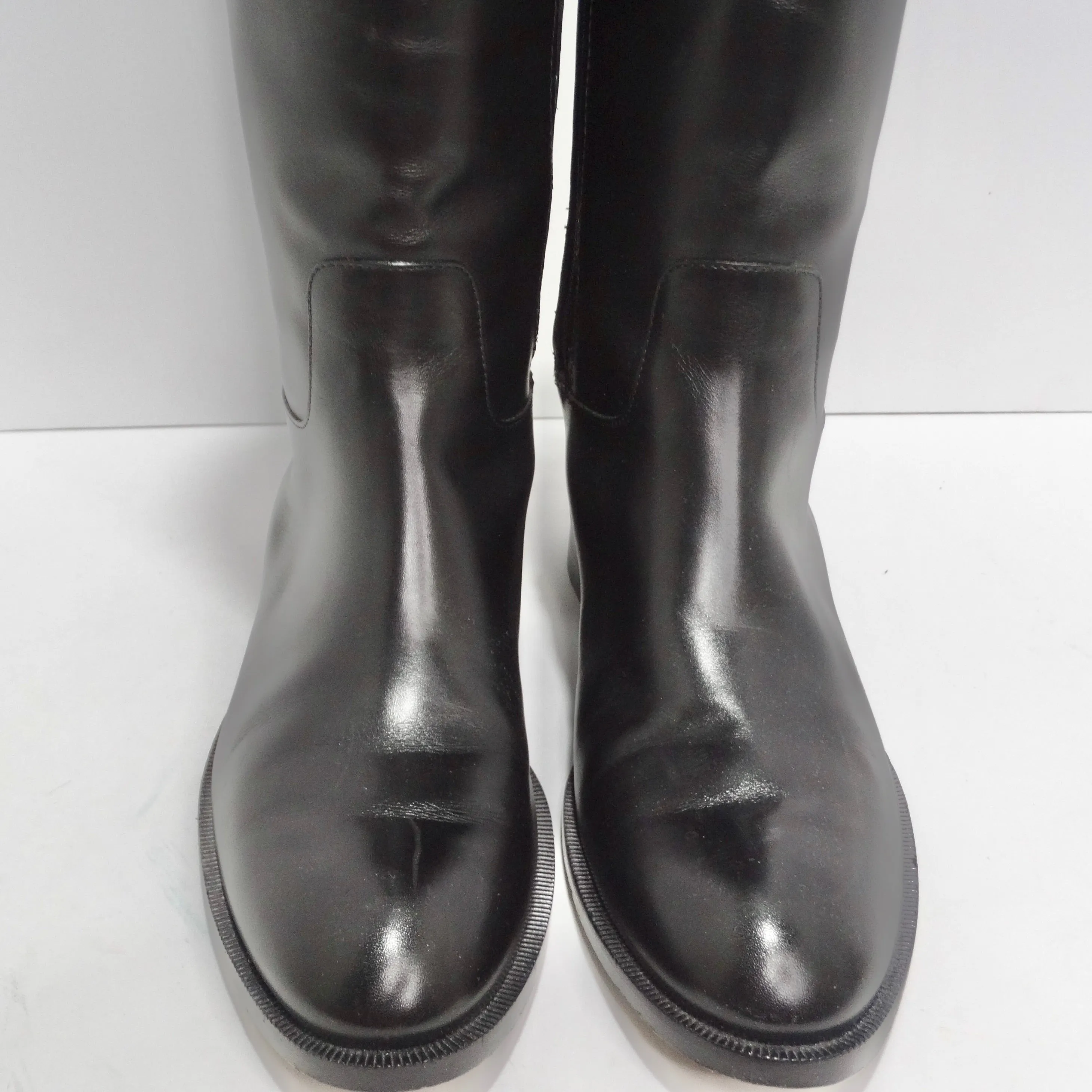 Louis Vuitton Heritage Black Leather Riding Boots