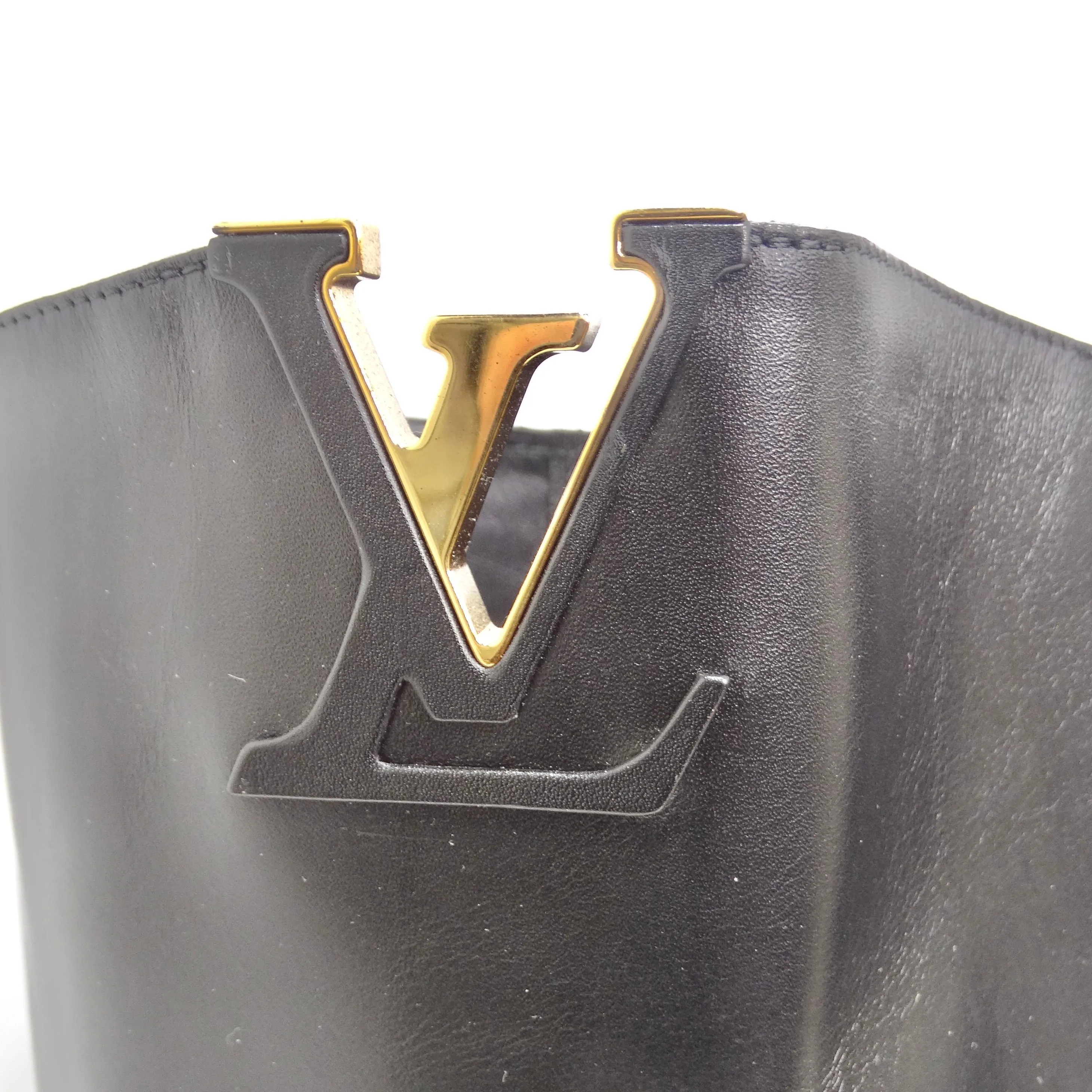 Louis Vuitton Heritage Black Leather Riding Boots