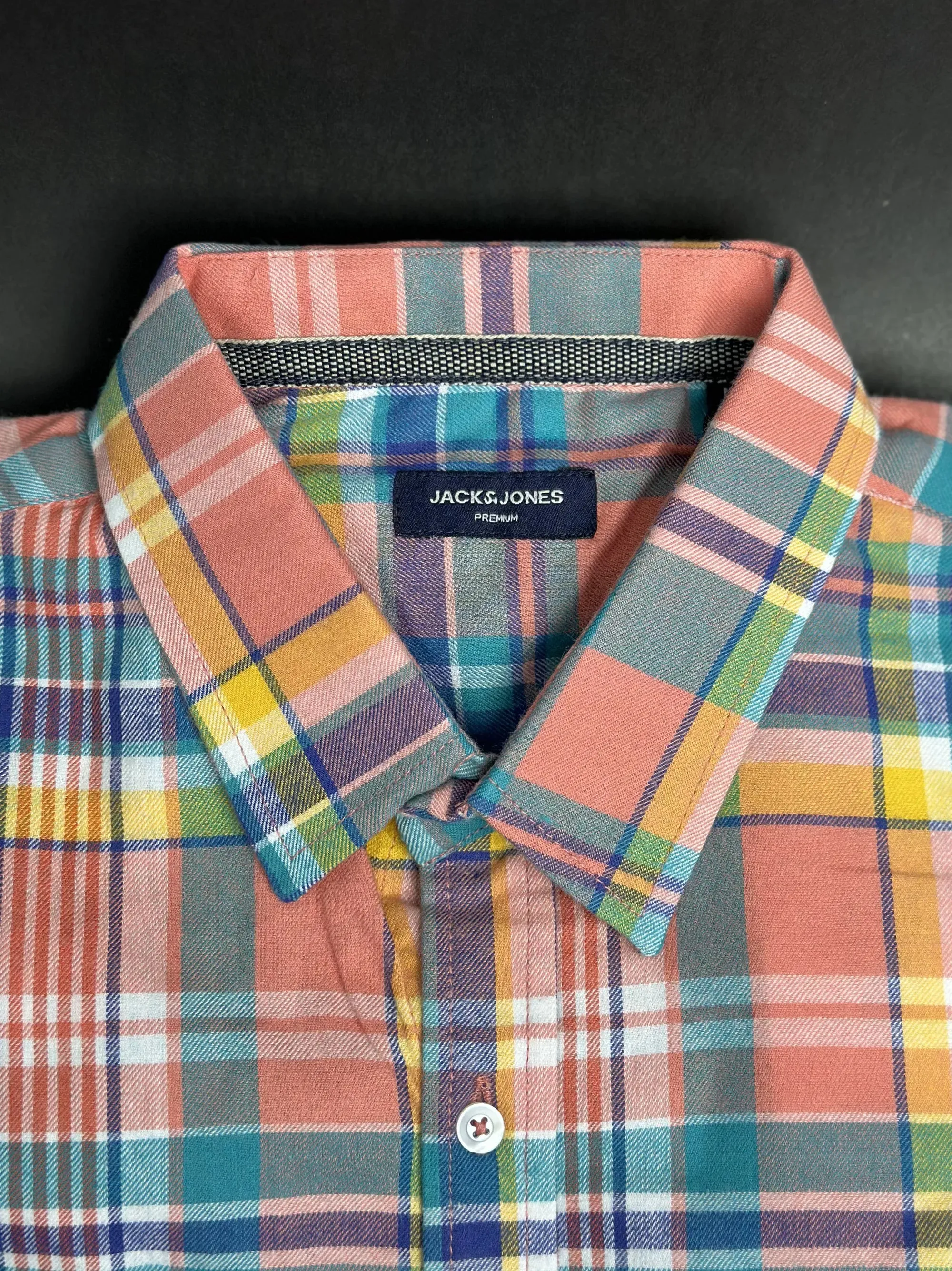 Men's Colorful Orange Check Shirt