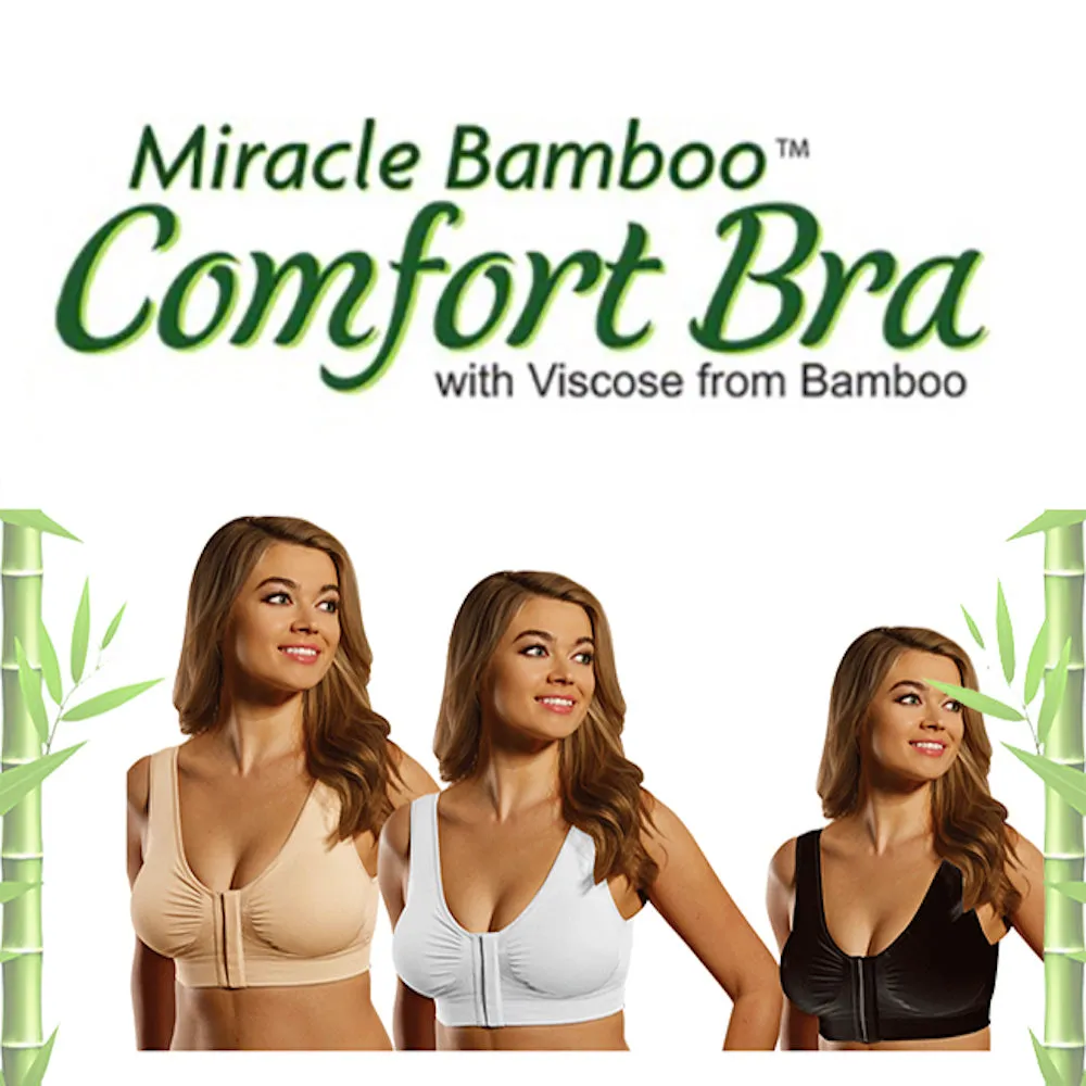 Miracle Bamboo Comfort Bra Deluxe - Set of 3 - 2XL (40”–42”)