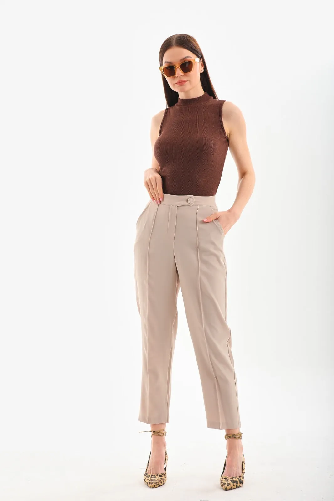 One Button Formal Pants