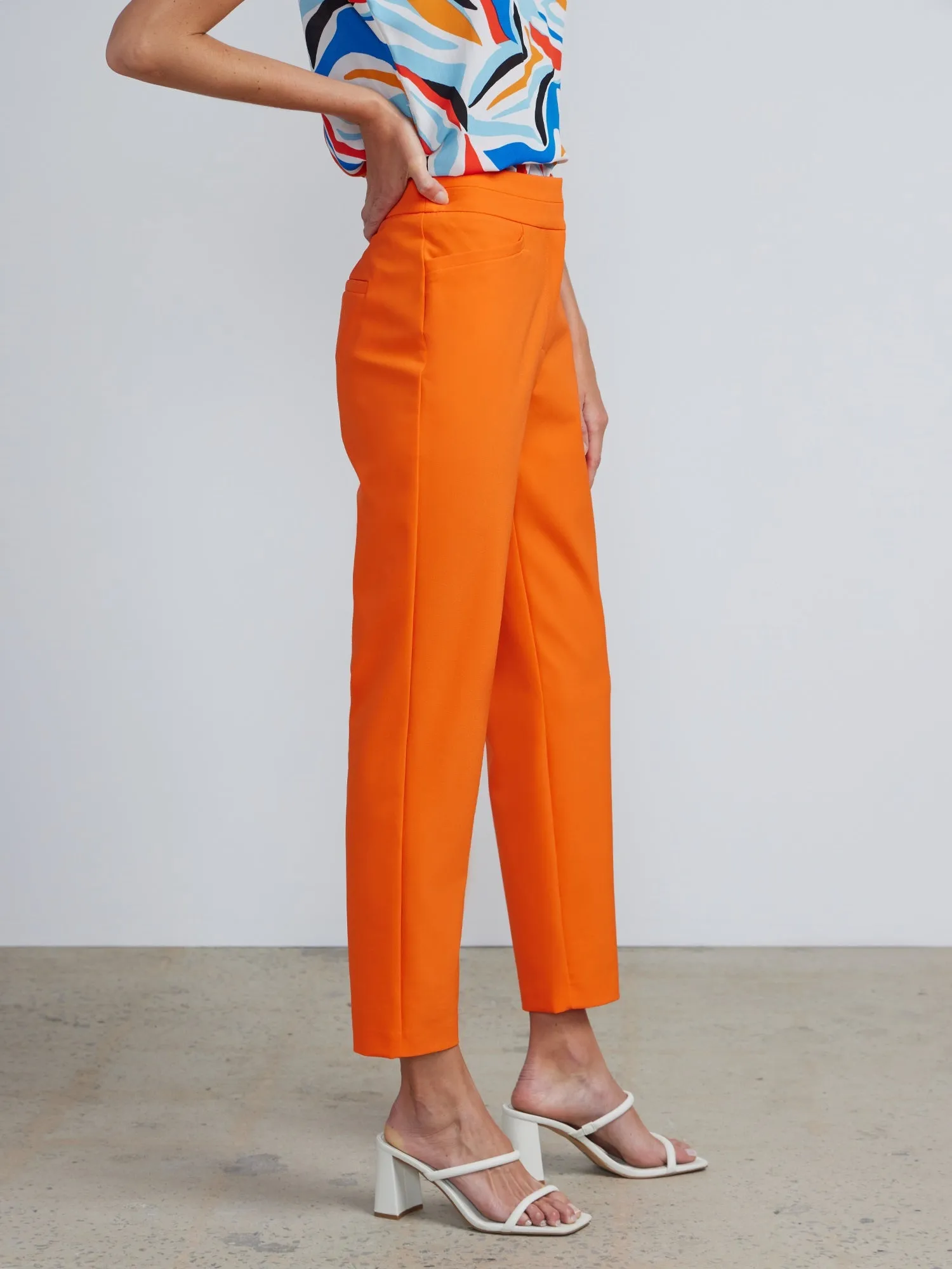 Petite High Rise Tapered Ankle Pants