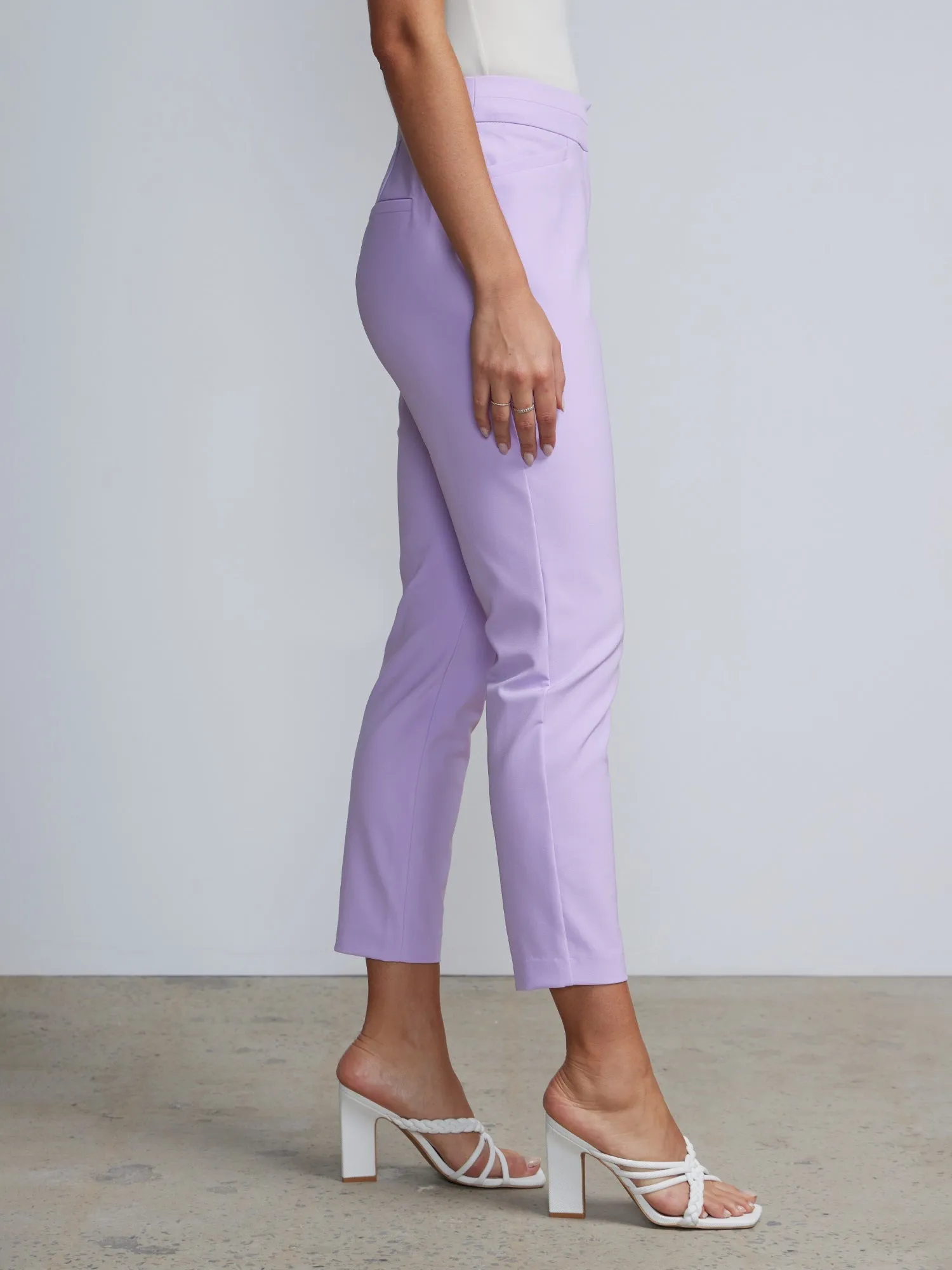 Petite High Rise Tapered Ankle Pants