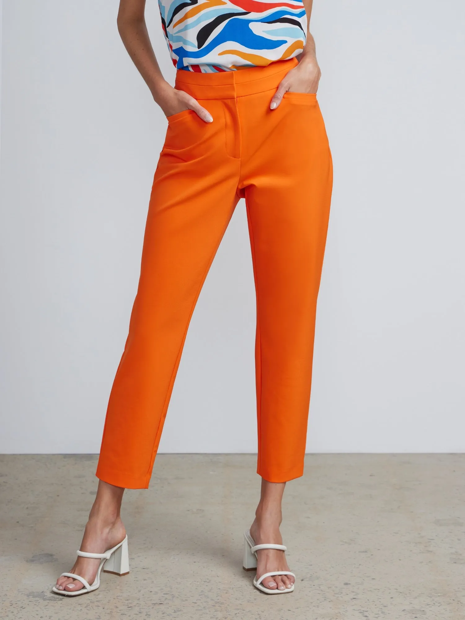 Petite High Rise Tapered Ankle Pants