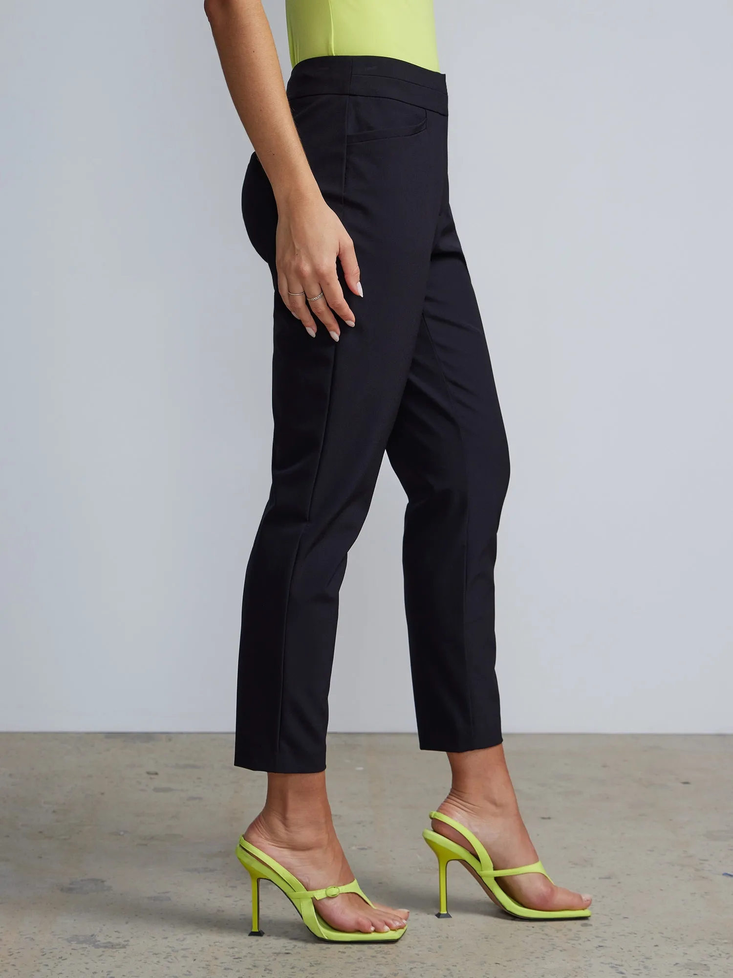 Petite High Rise Tapered Ankle Pants