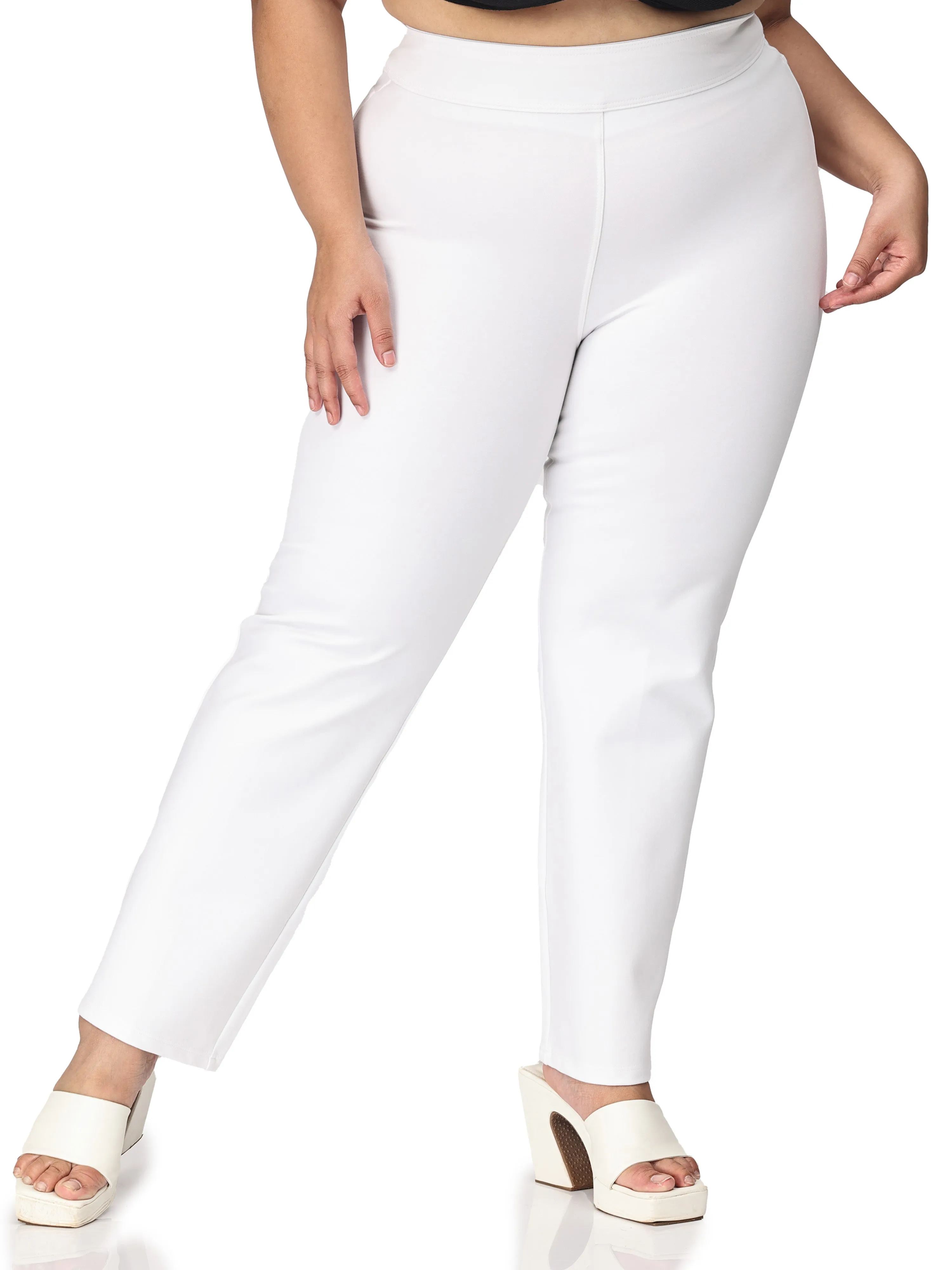 Plus size tummy tucker for women formal trouser