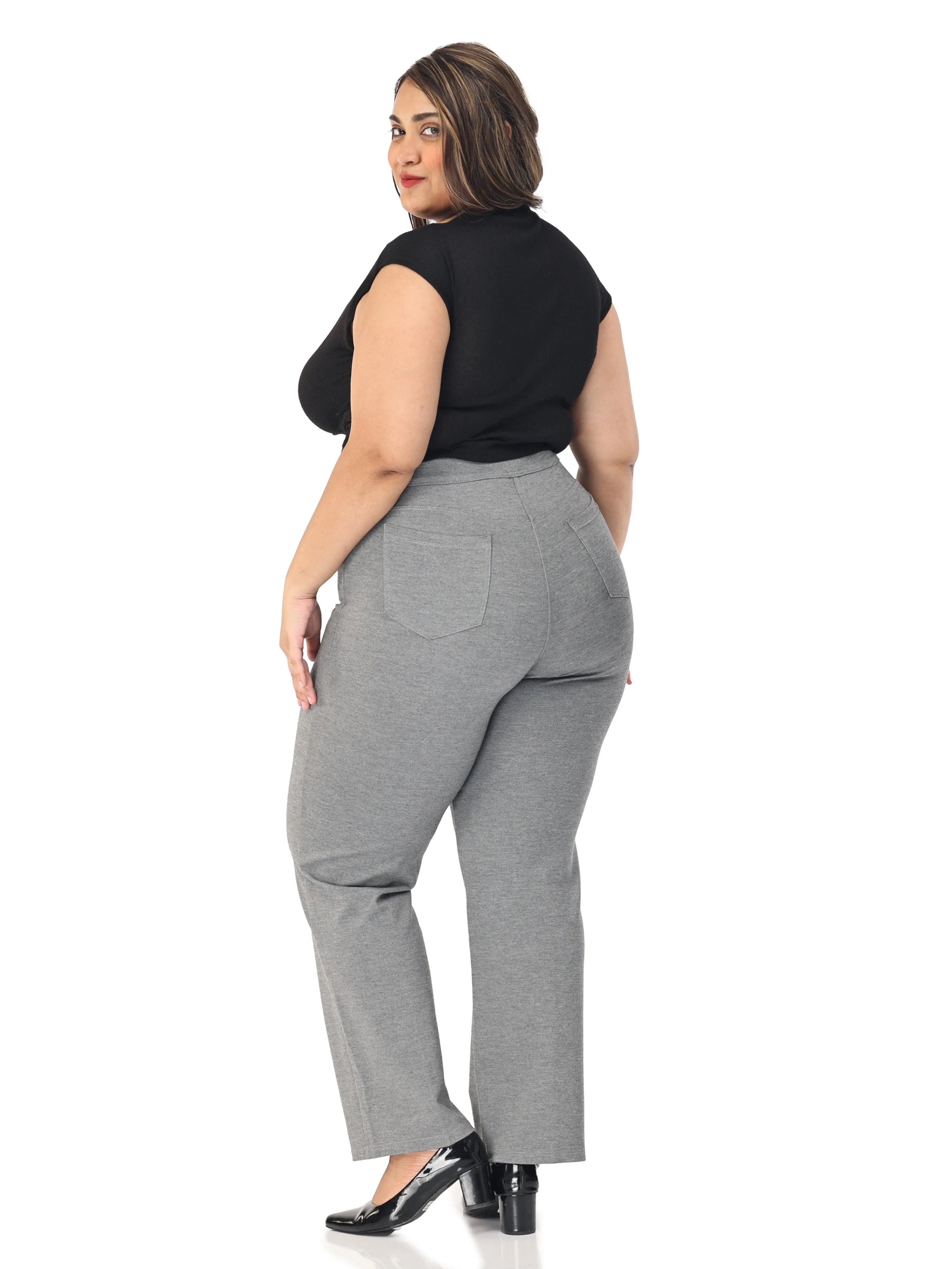 Plus size tummy tucker for women formal trouser