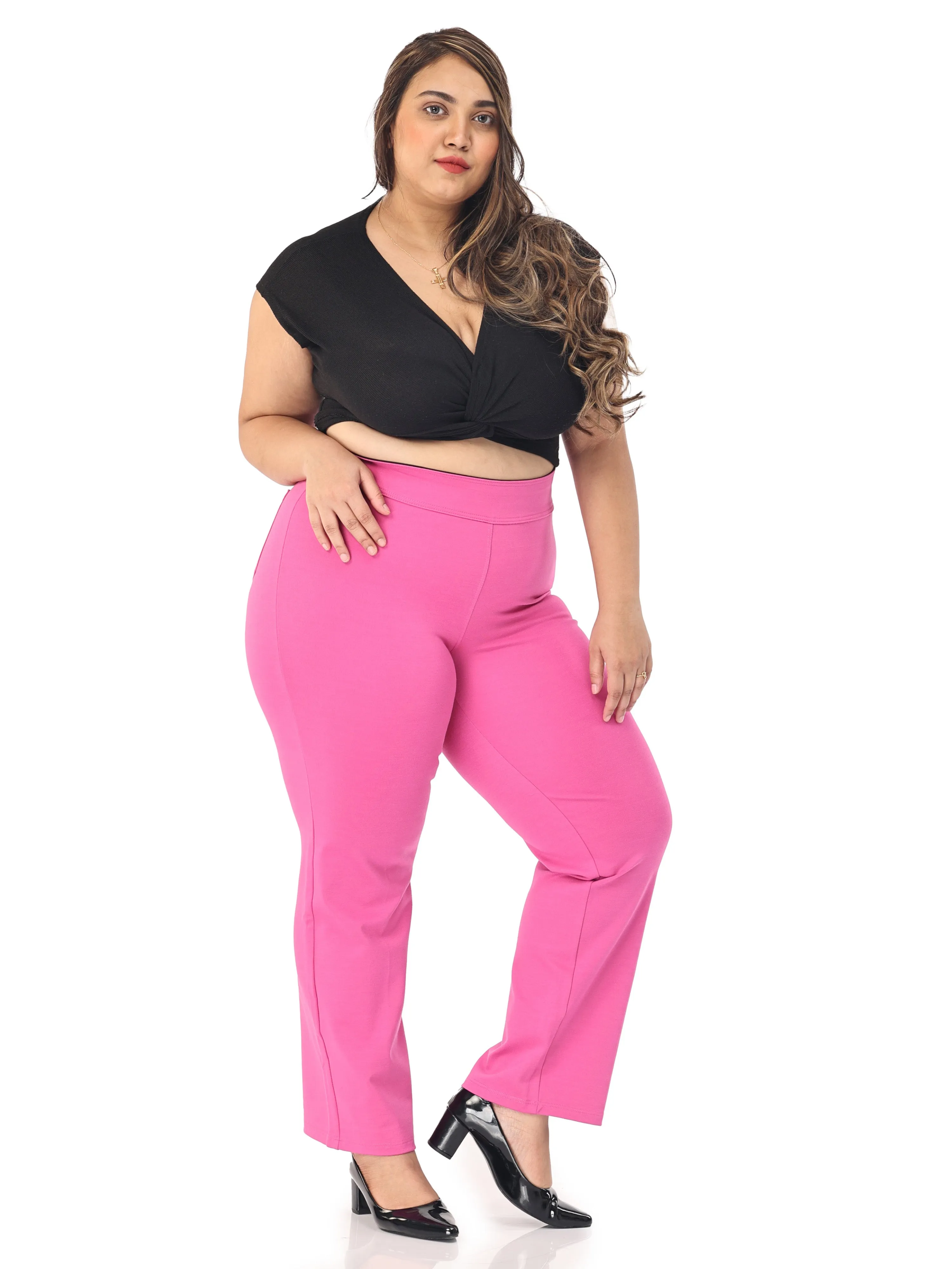 Plus size tummy tucker for women formal trouser