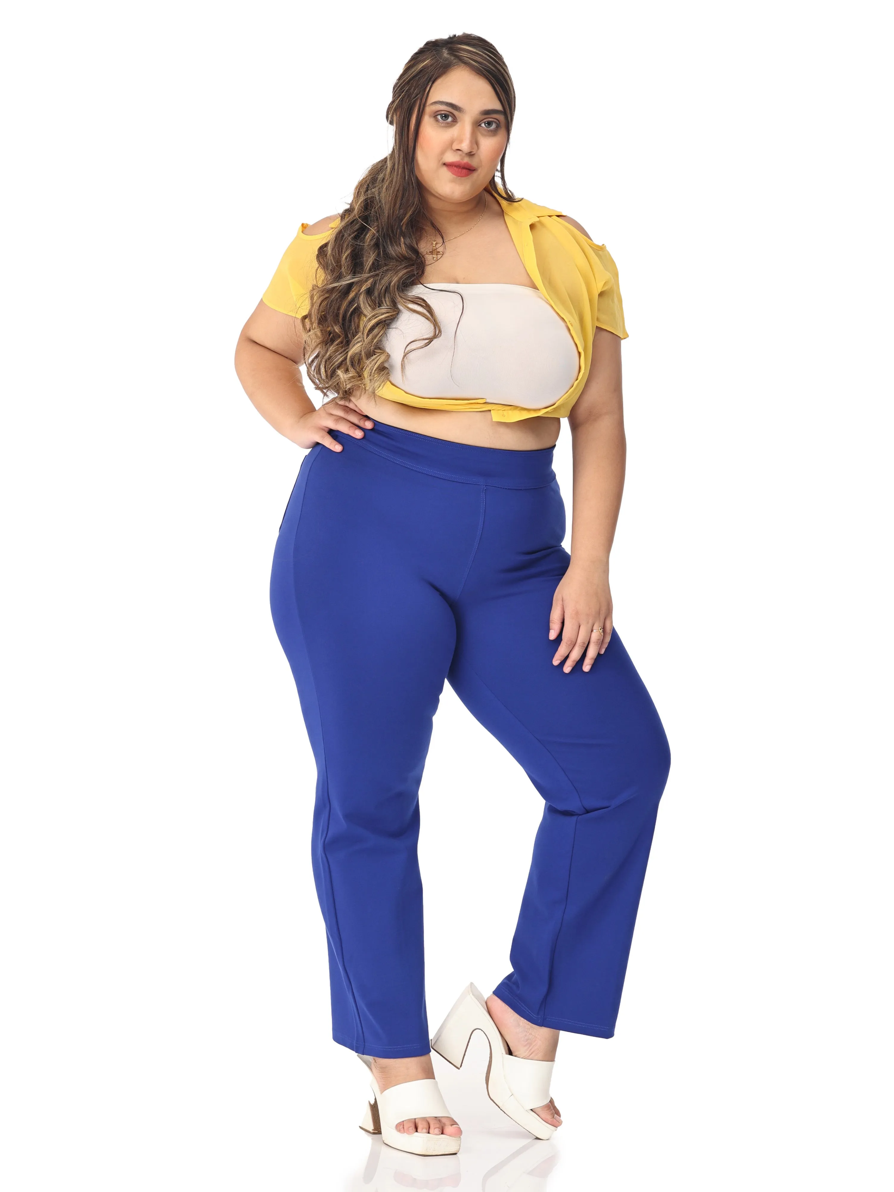 Plus size tummy tucker for women formal trouser